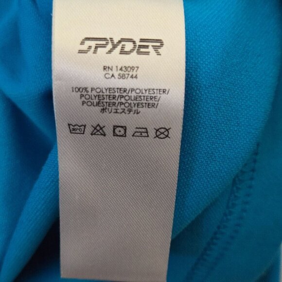 Spyder Linear Web TNeck 1/ Zip Logo Lightweight Running Outdoor Shirt Size M - Picture 9 of 9